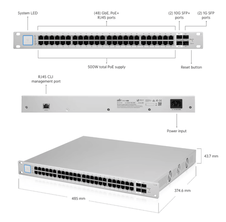 Ubiquiti UniFi Switch US-48-500W - C3Aero LLC
